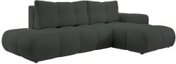 Laski Ággyá alakítható, jobb oldali, L-alakú kárpitozott ülőgarnitúra ALMADA, antracit, tárolóhellyel 8590828023845 (LK0104)