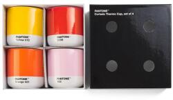 Pantone Set căni termice PANTONE Cortado 4 buc - portocaliu, roșu, galben, roz (101060000)