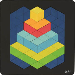 Goki Puzzle din lemn Piramida efect 3D 82 piese