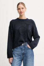 Calvin Klein pamut pulóver sötétkék, LV047D304G - sötétkék XS