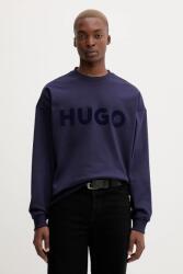 HUGO BOSS pamut melegítőfelső bézs, nyomott mintás, 50538778 - sötétkék M