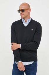 Gant pamut pulóver könnyű, fekete - fekete M - answear - 30 200 Ft