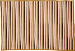 Hübsch Pled Pavilion cu dungă 140 x 200 cm ocru (701407)