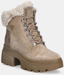 Guess munkabakancs bőrből YARELI bézs, enyhén téliesített, magassarkú, FLFYRL SUE10 - bézs Női 37