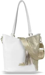 ZELLIA Női Válltáska 24167 Fehér-Arany - Strus - (ZLK-24167-36883943)