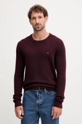 Tommy Hilfiger pamut pulóver könnyű, fekete, MW0MW36347 - burgundia L
