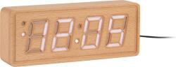 Karlsson Ceas și ceas deșteptător Solid Wood Engraved, lemn deschis (KA6024WD)