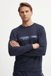 HUGO BOSS pamut melegítőfelső sötétkék, férfi, nyomott mintás, 50527429 - sötétkék M