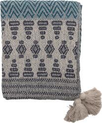 Bloomingville Pled Bloomingville 130 x 160 cm albastru-gri (82047690)