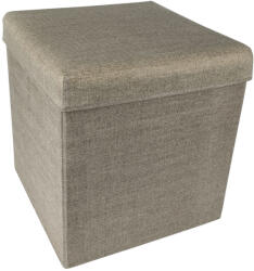  HomeLife Összecsukható tárolózsámoly 37 x 37 cm bézs