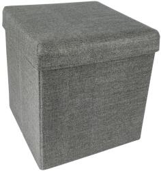  HomeLife Összecsukható tárolózsámoly 37 x 37 cm antracit