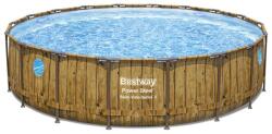 Bestway Power Steel Wood Swim Vista 549 x 122 cm csővázas medence - 16977 (16977)