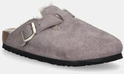 Birkenstock papucs velúrból Boston Shimmering Shearling lila, 1030887 - lila Női 39