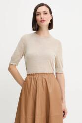 BOSS gyapjú póló - bézs L - answear - 38 690 Ft