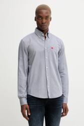 HUGO BOSS pamut ing legombolt galléros, fekete, slim, 50479302 - sötétkék XL