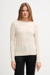 Tommy Hilfiger gyapjú pulóver könnyű, bézs, WW0WW43586 - bézs L