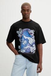 HUGO pamut póló - fekete M - answear - 16 090 Ft