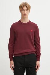 HUGO BOSS pamut pulóver könnyű, zöld, 50475083 - burgundia XL