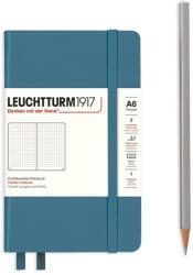 LEUCHTTURM1917 A6 Pocket pontozott lapos NOTEBOOK, kőkék