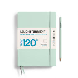 LEUCHTTURM1917 Medium Edition 120g A5 sima lapos NOTEBOOK, menta zöld