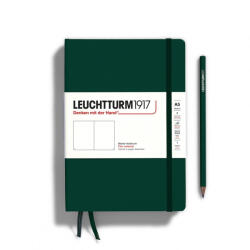 LEUCHTTURM1917 Medium A5 sima lapos NOTEBOOK, forest green