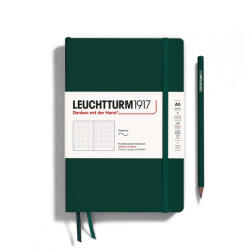 LEUCHTTURM1917 Medium A5 pontozott lapos SOFTCOVER notebook, forest green