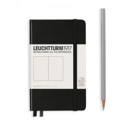 LEUCHTTURM1917 A6 Pocket sima lapos NOTEBOOK, black