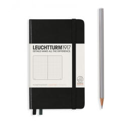 LEUCHTTURM1917 A6 Pocket pontozott lapos NOTEBOOK, black