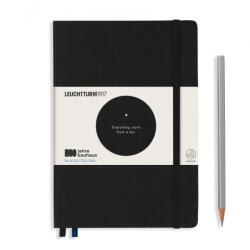 LEUCHTTURM1917 Bauhaus edition - A5 Medium pontozott lapos, black