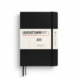 LEUCHTTURM1917 Medium A5 pontozott lapos NOTEBOOK 411, Black