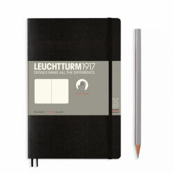 LEUCHTTURM1917 Paperback B6+ pontozott lapos SOFTCOVER notebook, black