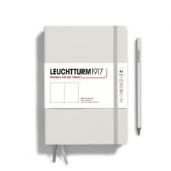 LEUCHTTURM1917 Medium A5 sima lapos NOTEBOOK, light grey