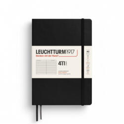LEUCHTTURM1917 Medium A5 vonalas NOTEBOOK 411, Black