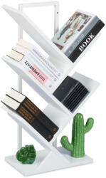 Relaxdays Modern könyvespolc 4 rekeszes fehér 10050642_49