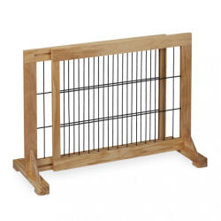 Relaxdays Kihúzható védőrács korlát 56x70-115 cm natúr 10039178