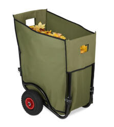 Relaxdays Összecsukható levélgyűjtő szállítókocsi kerti talicska 160 L 10029545