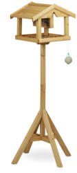 Relaxdays Madáretető ház állvánnyal natúr 117x50x50 cm 10020729