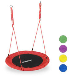 Relaxdays Fészekhinta 90 cm piros 10026649_rt