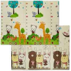 Relaxdays Összecsukható kétoldalas játszószőnyeg állatok városban erdőben 10046665