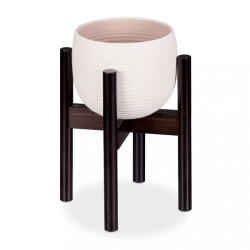 Relaxdays Bambusz virágtartó állvány sötétbarna 10028823