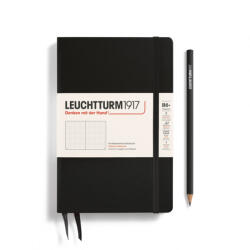 LEUCHTTURM1917 Hardcover B6+ négyzetrácsos notebook, black