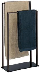 Relaxdays Szabadon álló törölközőtartó 2 rúddal 80x45x20 cm 10024540