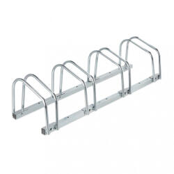 Relaxdays Ezüst színű kerékpártartó 4 kerékpárhoz 10043631