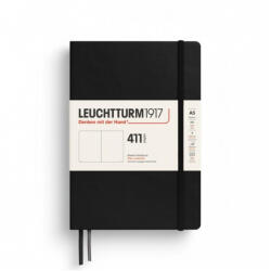 LEUCHTTURM1917 Medium A5 sima lapos NOTEBOOK 411, Black