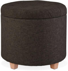 Relaxdays Kerek szék tárolóhellyel barna 41x44 cm 10034409_93