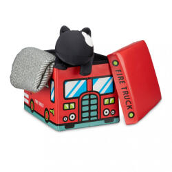 Relaxdays Tűzoltó autó összecsukható játéktároló 32x48x32 cm 10020376_fir