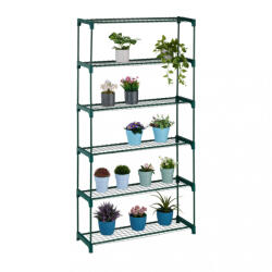 Relaxdays Beltéri virágtartó 6 polcos zöld 10047692