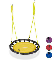 Relaxdays Fészekhinta 80 cm sárga 10026651_gb