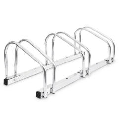 Relaxdays Acél kerékpártároló állvány 3 kerékpár tárolására, falra is szerelhető 10017694