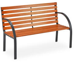 Relaxdays Rusztikus kerti pad 2 személyes fa és fém 83, 5 x 123 x 56 cm 10036068